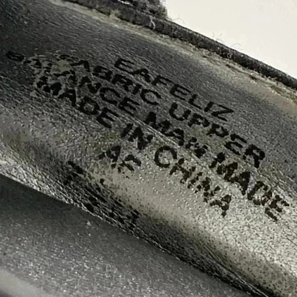 Enzo Angiolini heels size 7.5 Eafeliz black satin floral pointy toe vintage y2k - Picture 12 of 13